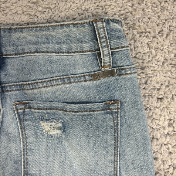 Kancan Jeans Womens 1 Skinny Light Wash Distressed Holes Casual Night Out Party - Picture 4 of 5